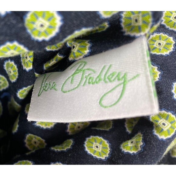 Vera Bradley Backsack String Bag Backpack Cambridge Blue & Green - Picture 9 of 12